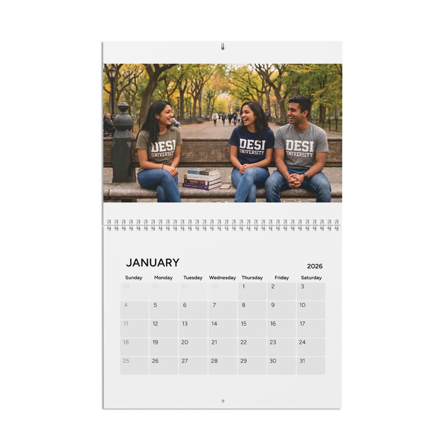DESI UNIVERSITY- 2026 Wall Calendar