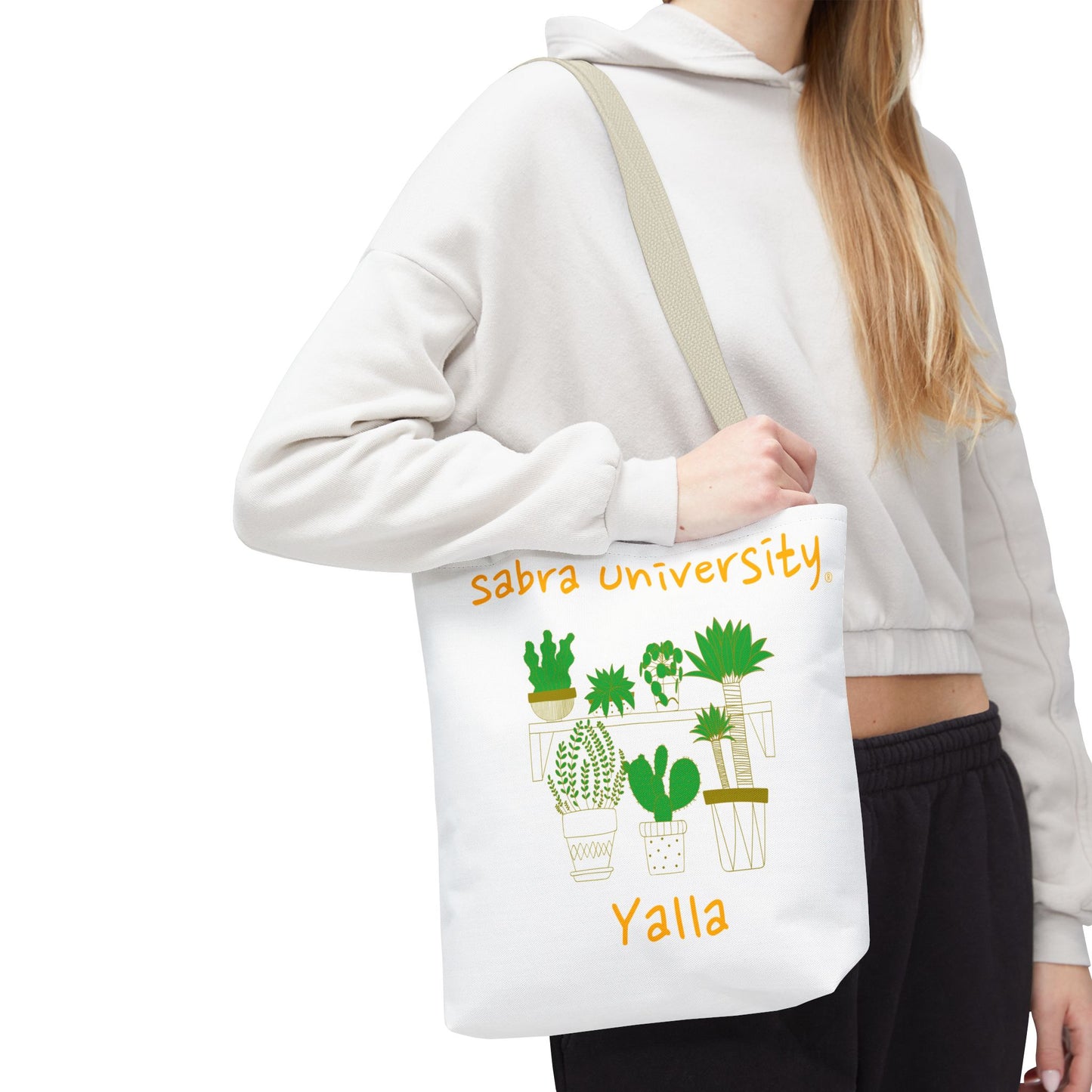 Sabra University Cactus Tote Bag - Perfect for Plant Lovers