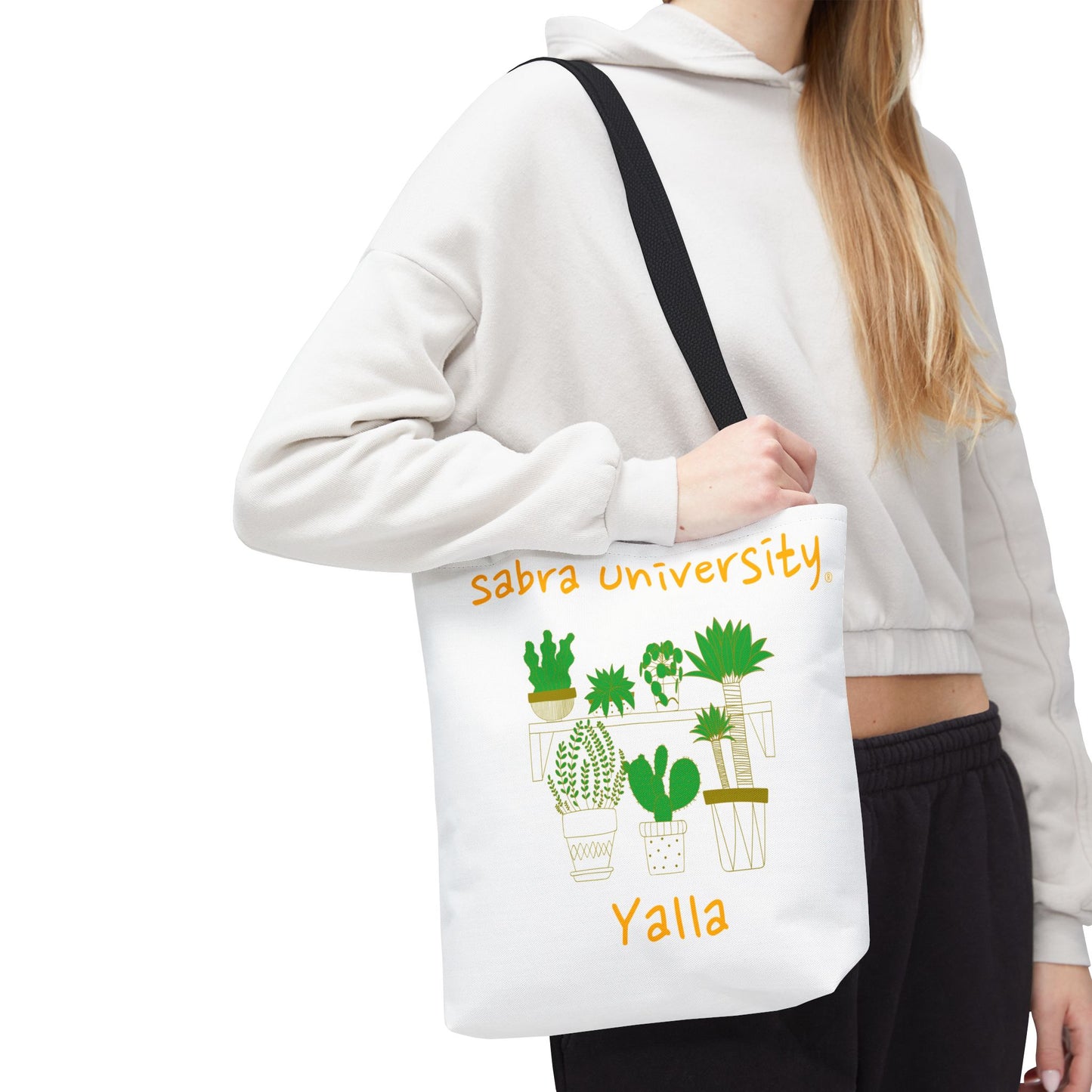 Sabra University Cactus Tote Bag - Perfect for Plant Lovers
