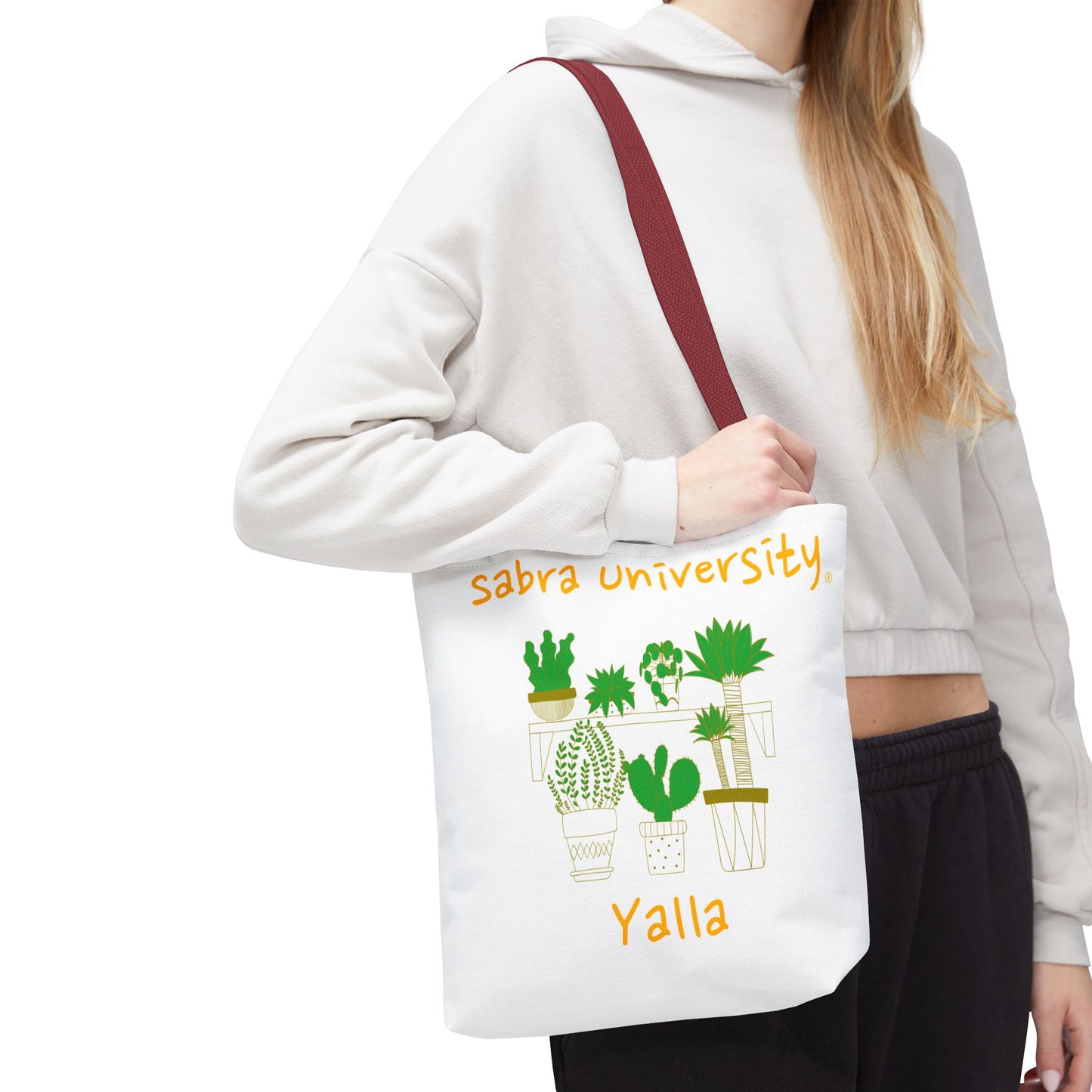 Sabra University Cactus Tote Bag - Perfect for Plant Lovers
