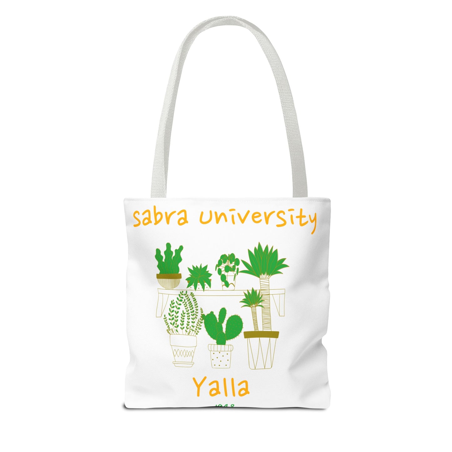 Sabra University Cactus Tote Bag - Perfect for Plant Lovers