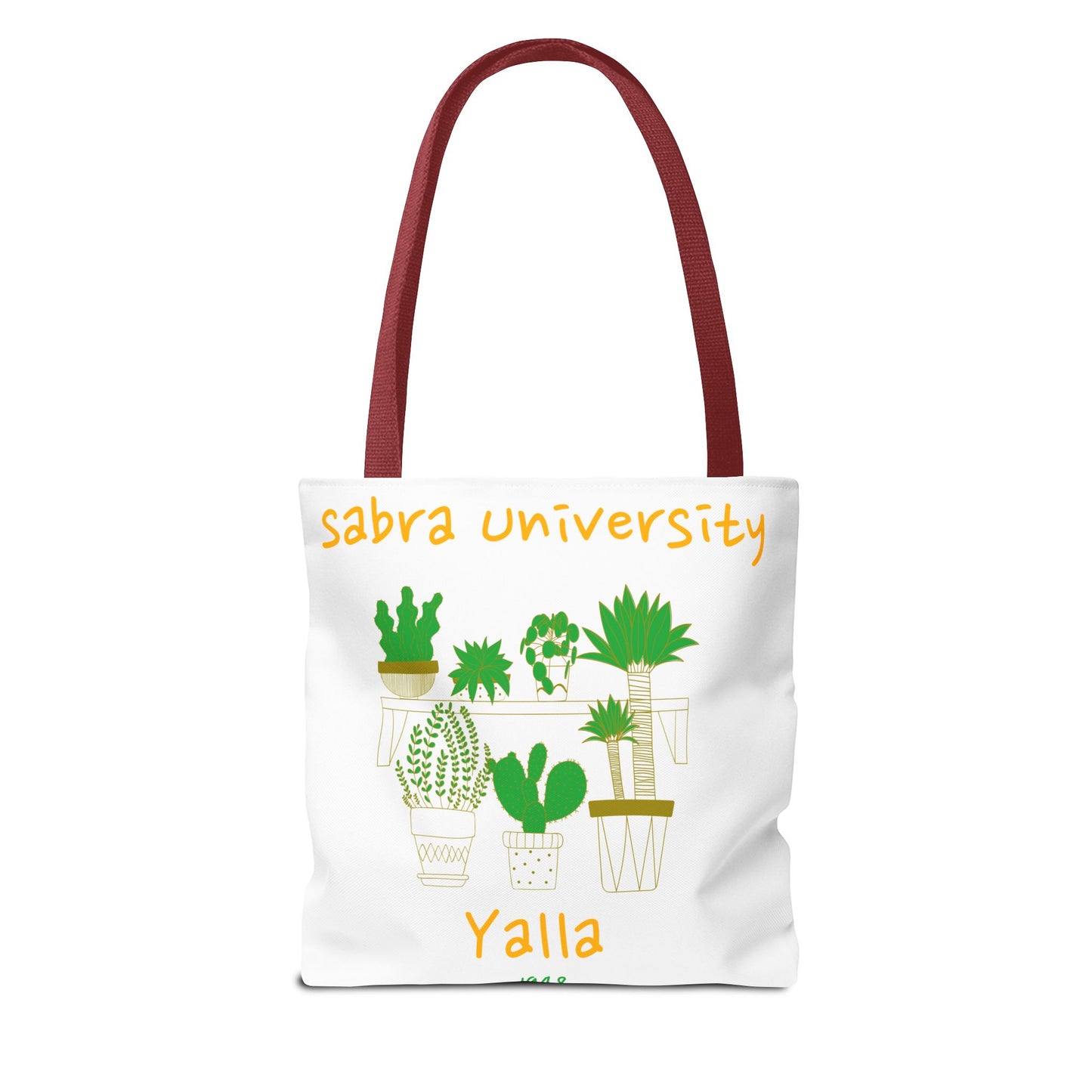 Sabra University Cactus Tote Bag - Perfect for Plant Lovers