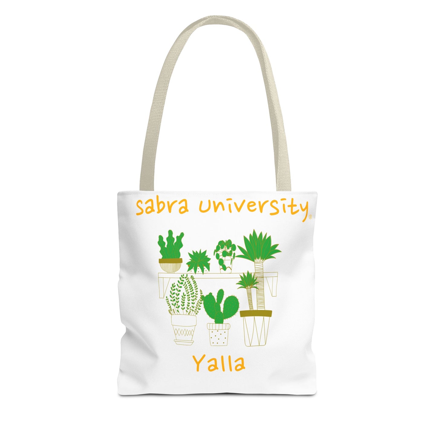 Sabra University Cactus Tote Bag - Perfect for Plant Lovers